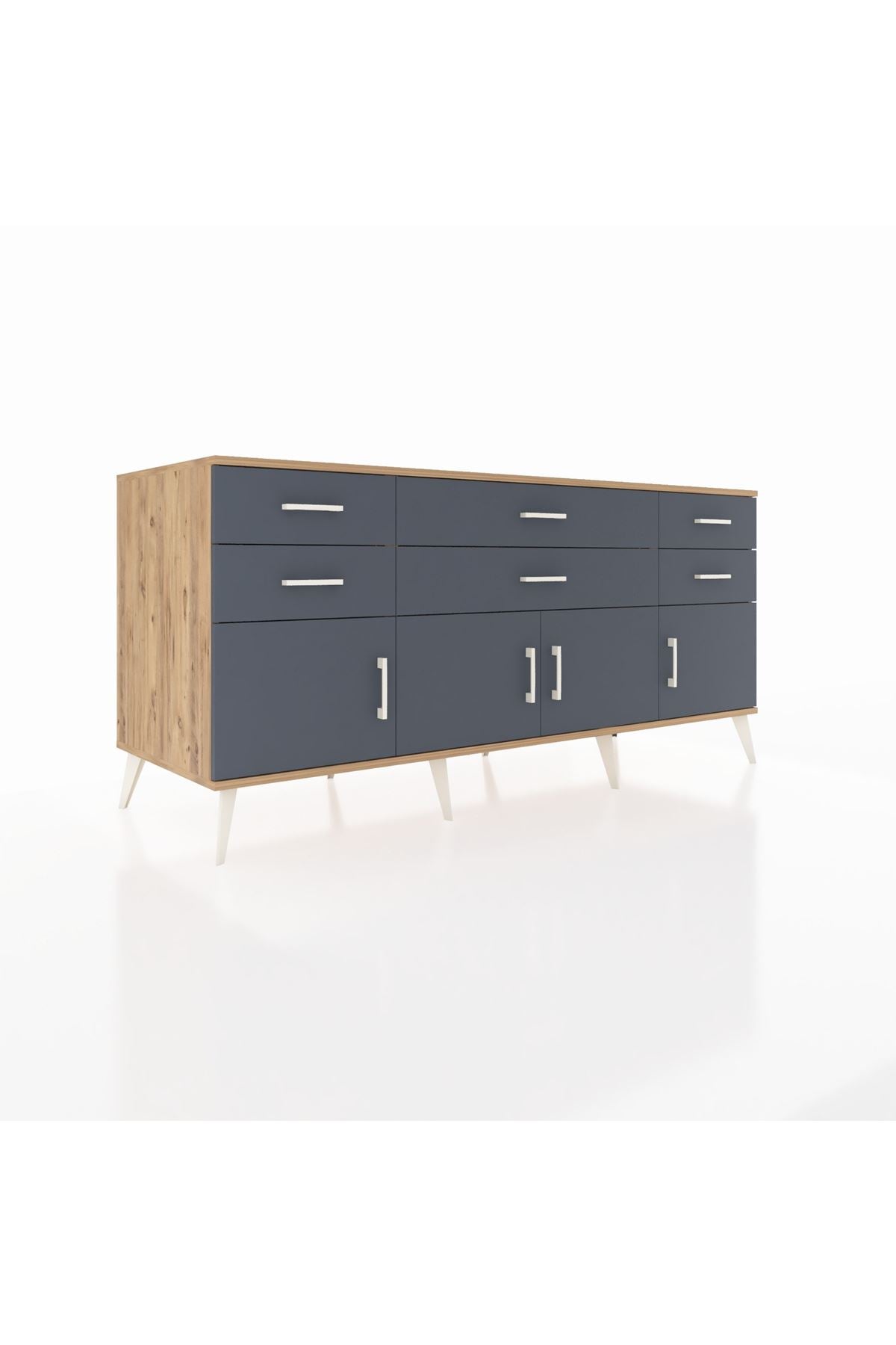 Kronos Konsol 2 Raflı 6 Çekmeceli 4 Kapaklı 176x59x83 - S610M003V26C