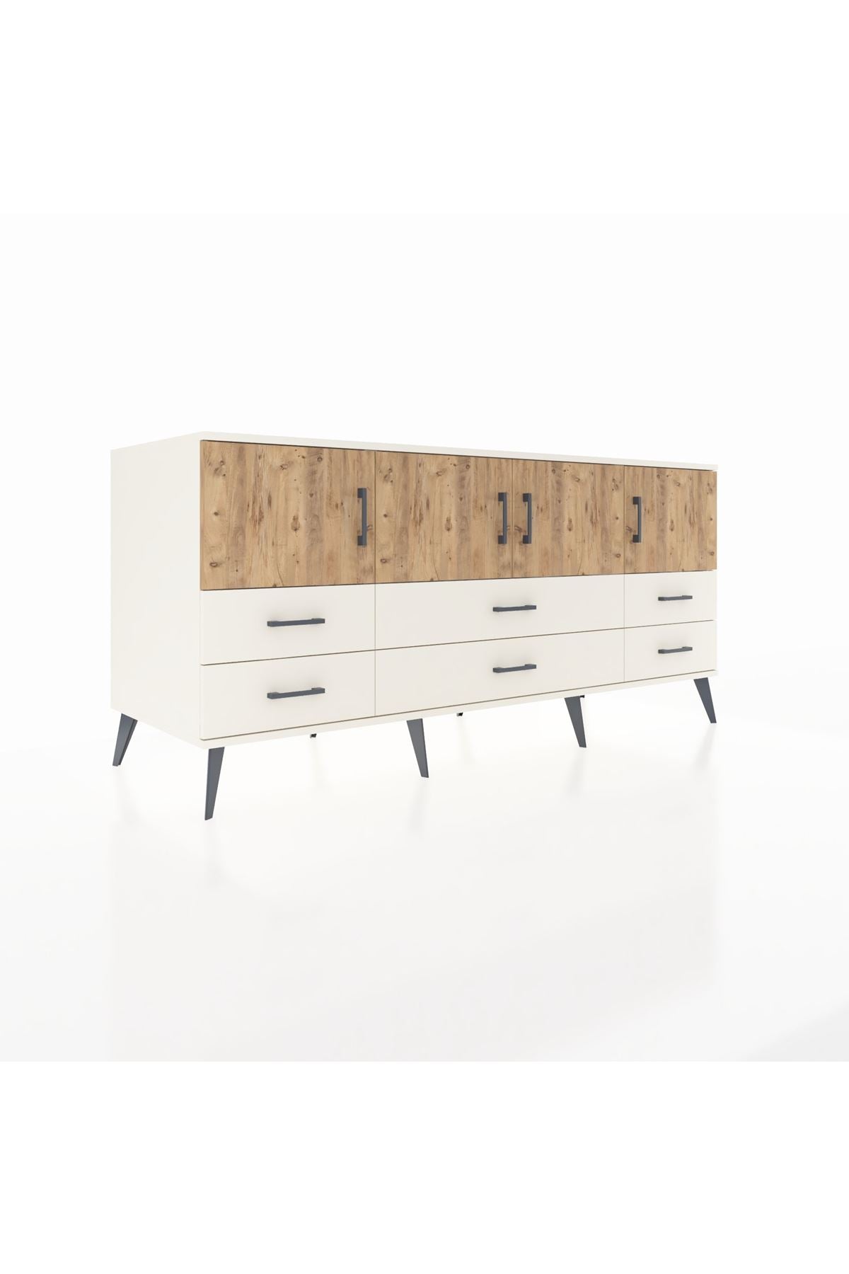 Kronos Konsol 3 Raflı 6 Çekmeceli 4 Kapaklı 176x59x83 - S610M004V01C