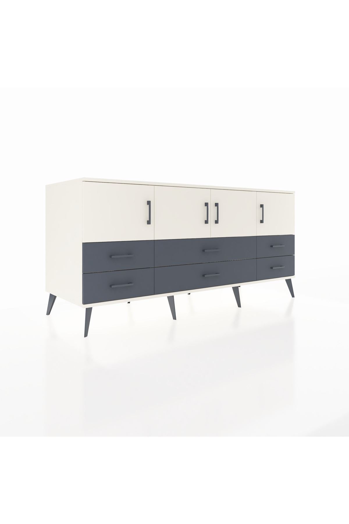 Kronos Konsol 3 Raflı 6 Çekmeceli 4 Kapaklı 176x59x83 - S610M004V05C