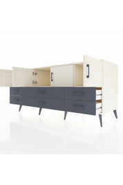 Kronos Konsol 3 Raflı 6 Çekmeceli 4 Kapaklı 176x59x83 - S610M004V05C