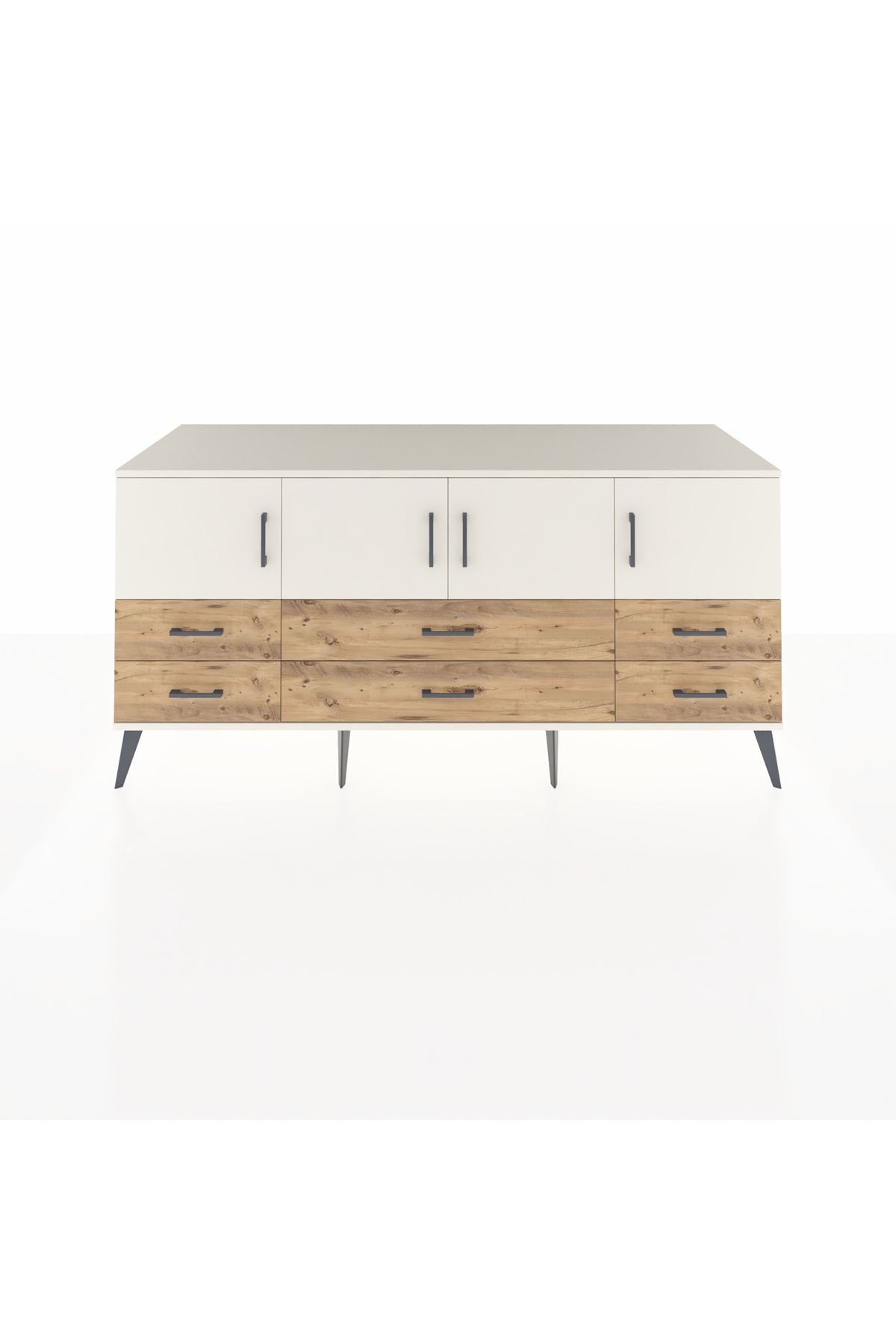 Kronos Konsol 3 Raflı 6 Çekmeceli 4 Kapaklı 176x59x83 - S610M004V06C