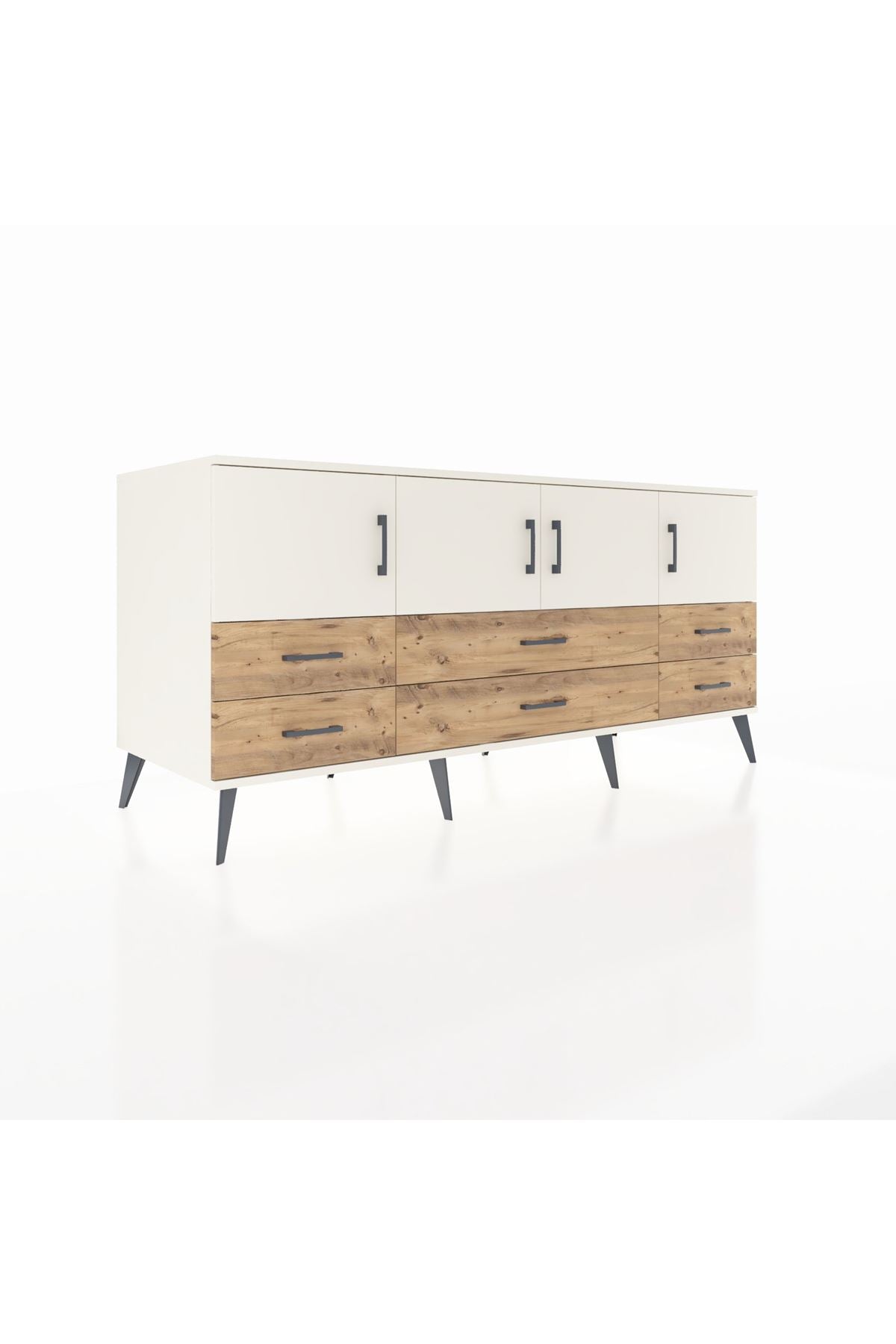 Kronos Konsol 3 Raflı 6 Çekmeceli 4 Kapaklı 176x59x83 - S610M004V06C