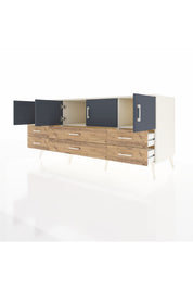 Kronos Konsol 3 Raflı 6 Çekmeceli 4 Kapaklı 176x59x83 - S610M004V09C