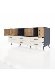 Kronos Konsol 3 Raflı 6 Çekmeceli 4 Kapaklı 176x59x83 - S610M004V10C