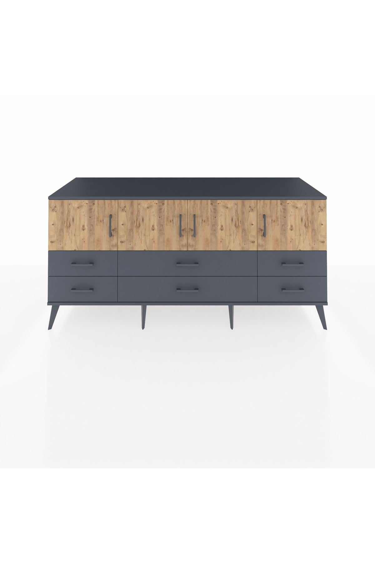 Kronos Konsol 3 Raflı 6 Çekmeceli 4 Kapaklı 176x59x83 - S610M004V11C