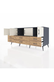 Kronos Konsol 3 Raflı 6 Çekmeceli 4 Kapaklı 176x59x83 - S610M004V15C