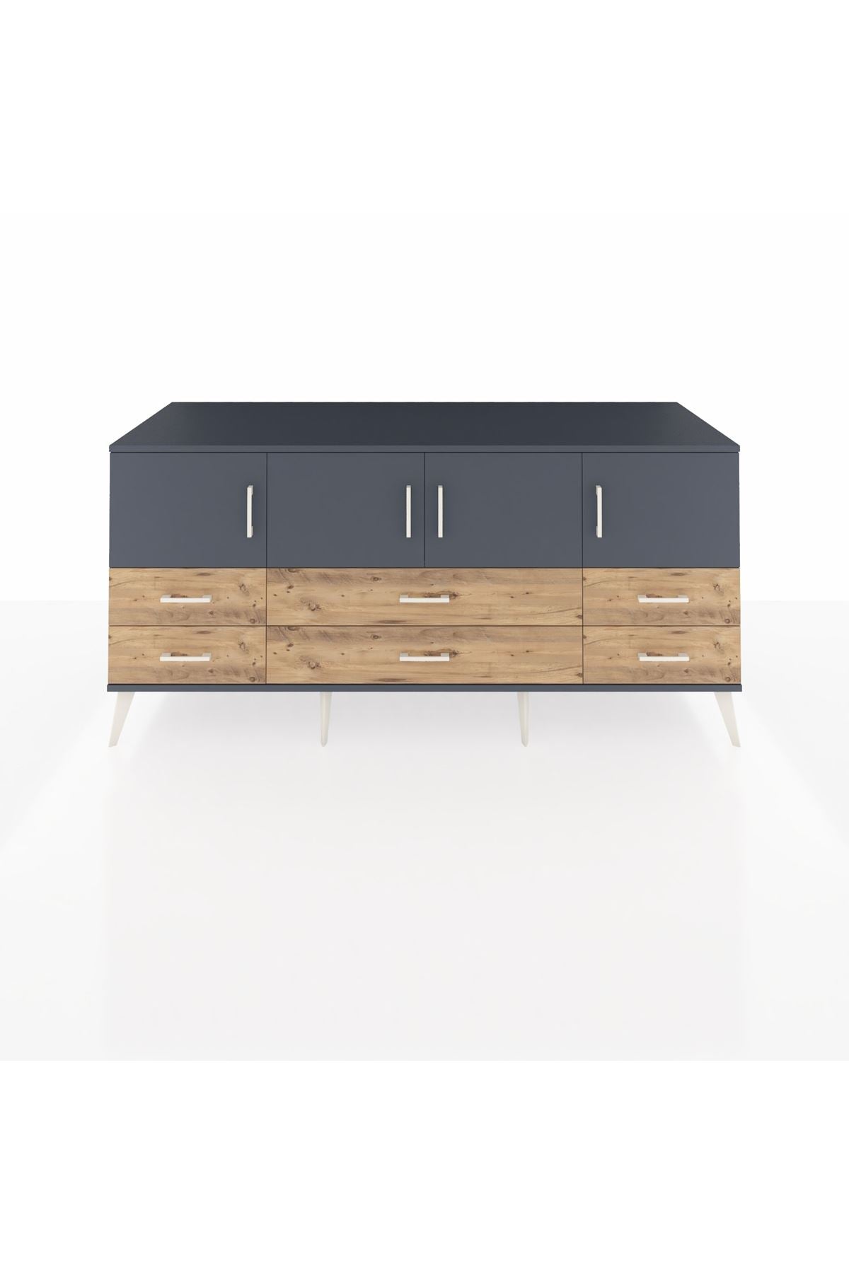 Kronos Konsol 3 Raflı 6 Çekmeceli 4 Kapaklı 176x59x83 - S610M004V18C