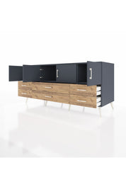 Kronos Konsol 3 Raflı 6 Çekmeceli 4 Kapaklı 176x59x83 - S610M004V18C