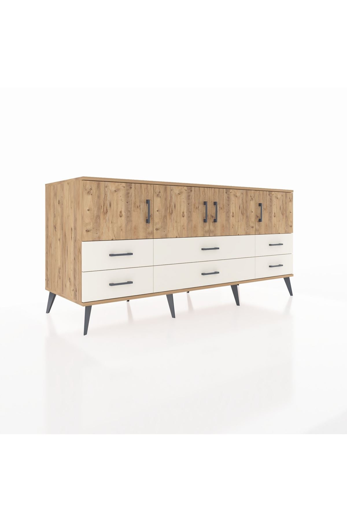 Kronos Konsol 3 Raflı 6 Çekmeceli 4 Kapaklı 176x59x83 - S610M004V19C