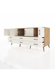 Kronos Konsol 3 Raflı 6 Çekmeceli 4 Kapaklı 176x59x83 - S610M004V22C