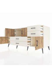 Kronos Konsol Tek Raflı 6 Çekmeceli 4 Kapaklı 176x59x83 - S610M005V01C