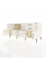 Kronos Konsol Tek Raflı 6 Çekmeceli 4 Kapaklı 176x59x83 - S610M005V04C