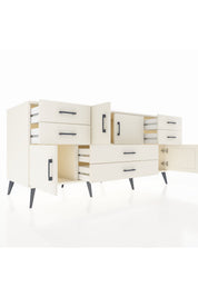 Kronos Konsol Tek Raflı 6 Çekmeceli 4 Kapaklı 176x59x83 - S610M005V04C
