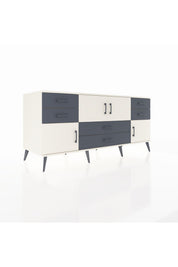 Kronos Konsol Tek Raflı 6 Çekmeceli 4 Kapaklı 176x59x83 - S610M005V05C