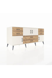Kronos Konsol Tek Raflı 6 Çekmeceli 4 Kapaklı 176x59x83 - S610M005V06C