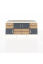 Kronos Konsol Tek Raflı 6 Çekmeceli 4 Kapaklı 176x59x83 - S610M005V09C