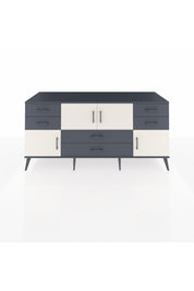 Kronos Konsol Tek Raflı 6 Çekmeceli 4 Kapaklı 176x59x83 - S610M005V14C