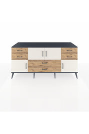 Kronos Konsol Tek Raflı 6 Çekmeceli 4 Kapaklı 176x59x83 - S610M005V15C