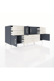 Kronos Konsol Tek Raflı 6 Çekmeceli 4 Kapaklı 176x59x83 - S610M005V16C