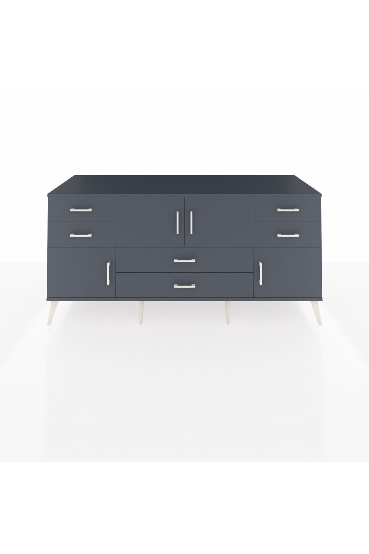 Kronos Konsol Tek Raflı 6 Çekmeceli 4 Kapaklı 176x59x83 - S610M005V17C
