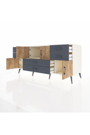 Kronos Konsol 3 Raflı 6 Çekmeceli 4 Kapaklı 176x59x83 - S610M006V02C