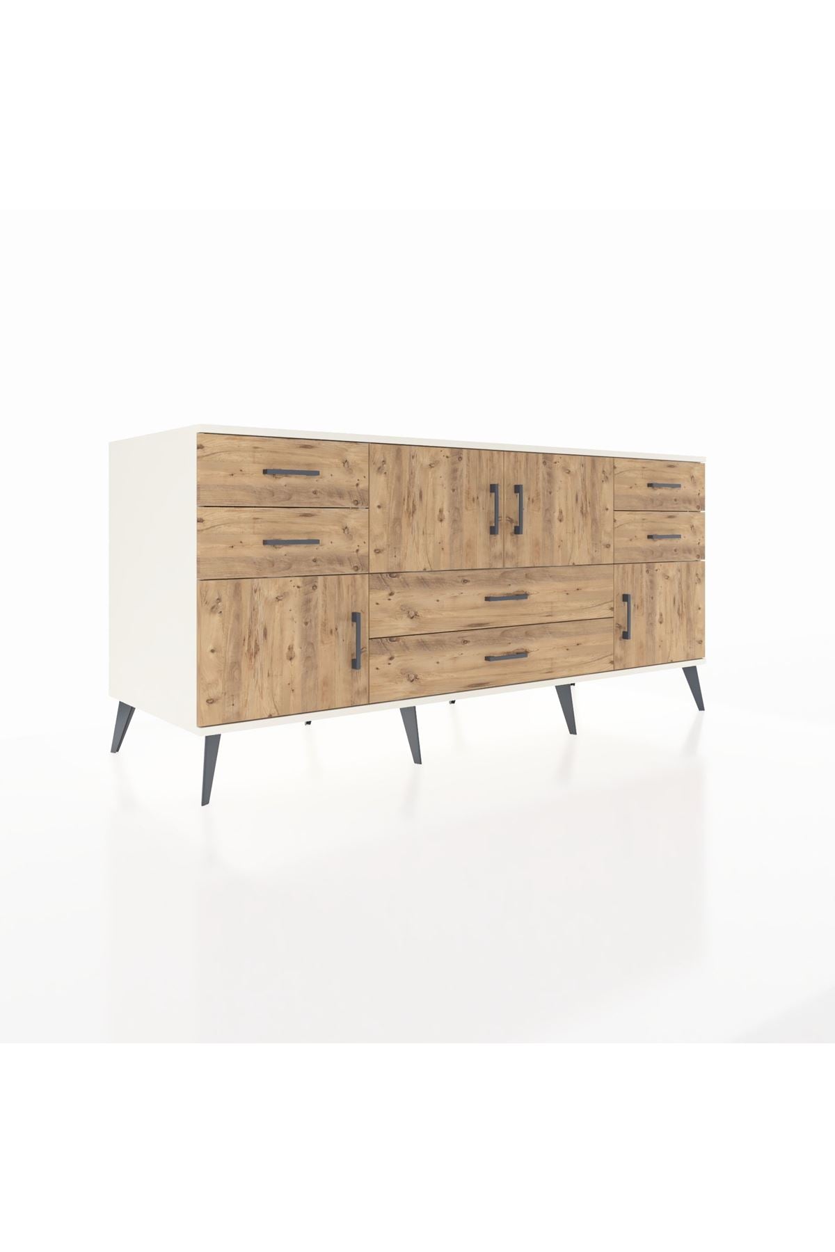 Kronos Konsol 3 Raflı 6 Çekmeceli 4 Kapaklı 176x59x83 - S610M006V03C