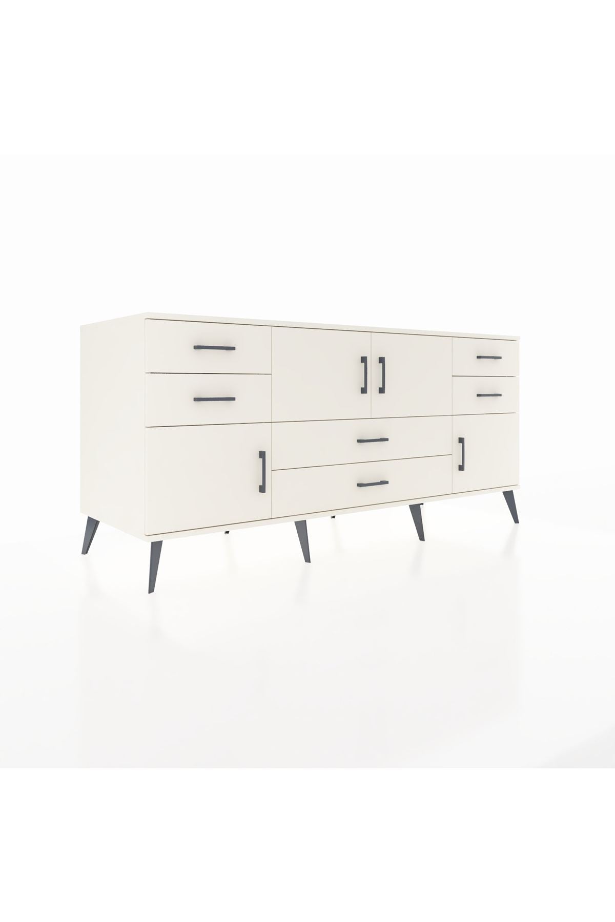 Kronos Konsol 3 Raflı 6 Çekmeceli 4 Kapaklı 176x59x83 - S610M006V04C
