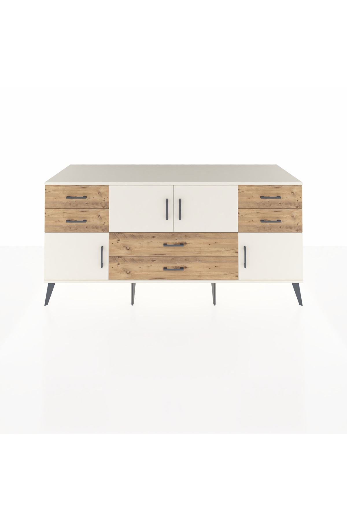 Kronos Konsol 3 Raflı 6 Çekmeceli 4 Kapaklı 176x59x83 - S610M006V06C
