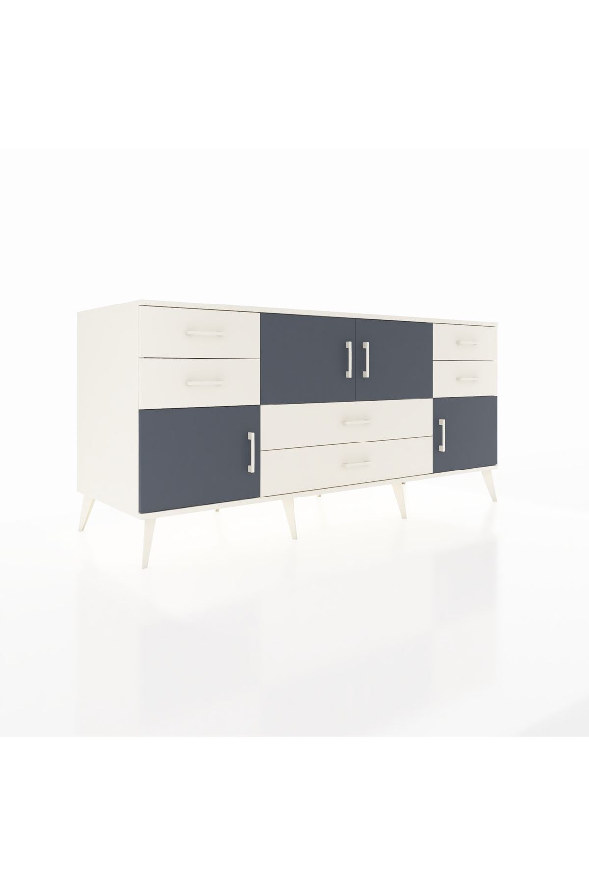 Kronos Konsol 3 Raflı 6 Çekmeceli 4 Kapaklı 176x59x83 - S610M006V07C