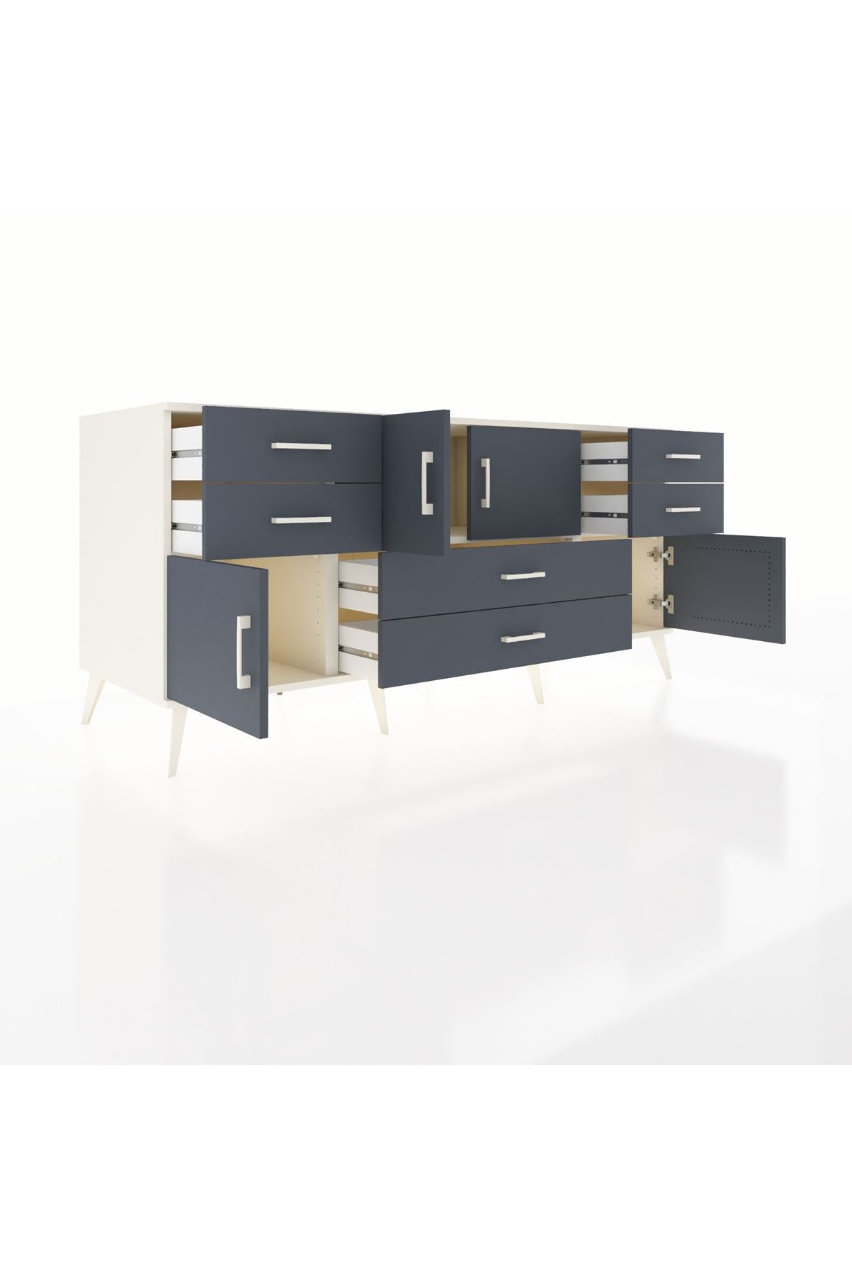 Kronos Konsol 3 Raflı 6 Çekmeceli 4 Kapaklı 176x59x83 - S610M006V08C