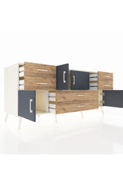 Kronos Konsol 3 Raflı 6 Çekmeceli 4 Kapaklı 176x59x83 - S610M006V09C
