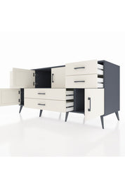 Kronos Konsol 3 Raflı 6 Çekmeceli 4 Kapaklı 176x59x83 - S610M006V13C