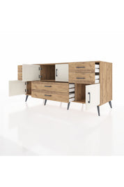 Kronos Konsol 3 Raflı 6 Çekmeceli 4 Kapaklı 176x59x83 - S610M006V24C