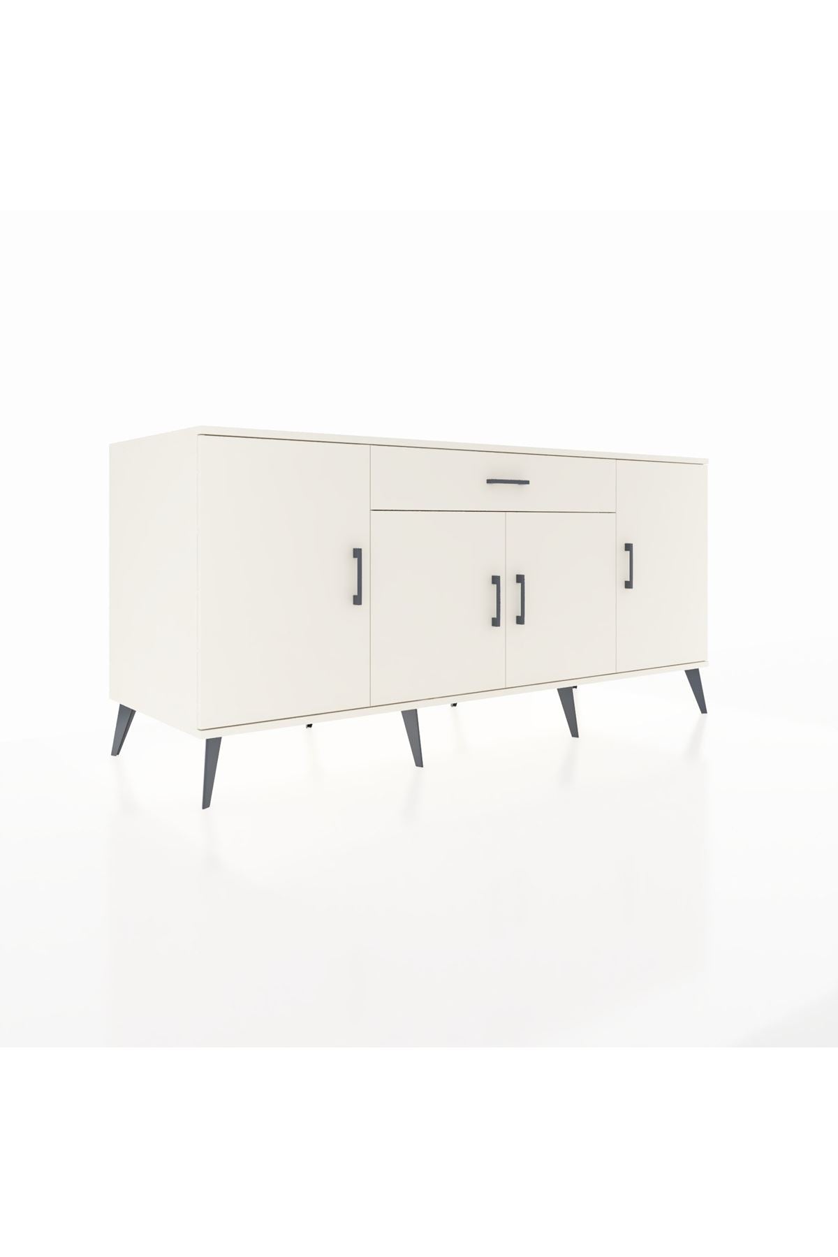 Kronos Konsol 3 Raflı Tek Çekmeceli 4 Kapaklı 176x59x83 - S610M007V04C