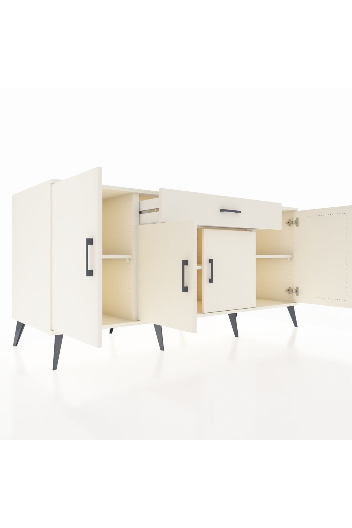 Kronos Konsol 3 Raflı Tek Çekmeceli 4 Kapaklı 176x59x83 - S610M007V04C