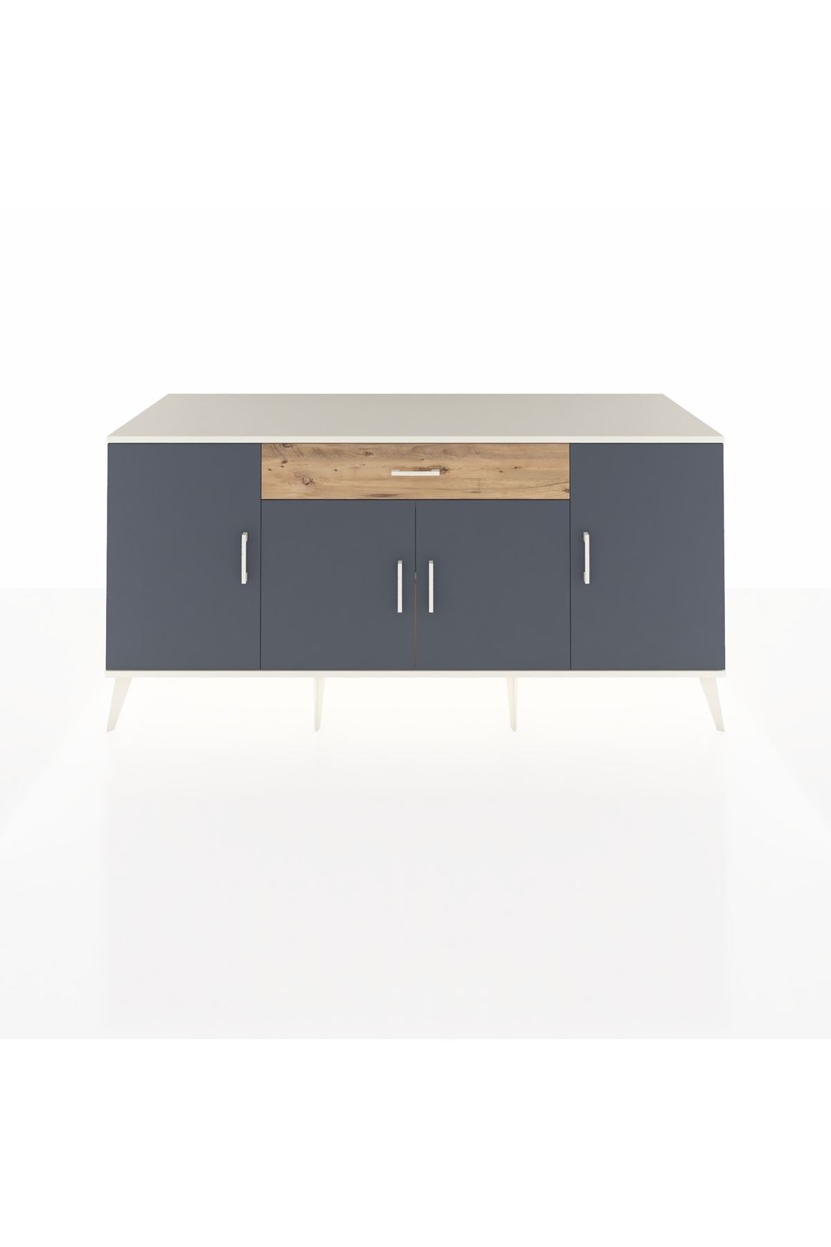 Kronos Konsol 3 Raflı Tek Çekmeceli 4 Kapaklı 176x59x83 - S610M007V09C