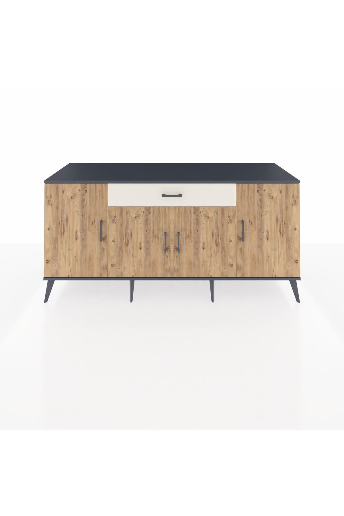Kronos Konsol 3 Raflı Tek Çekmeceli 4 Kapaklı 176x59x83 - S610M007V10C