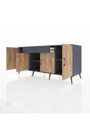 Kronos Konsol 3 Raflı Tek Çekmeceli 4 Kapaklı 176x59x83 - S610M007V11C