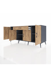 Kronos Konsol 3 Raflı Tek Çekmeceli 4 Kapaklı 176x59x83 - S610M007V12C