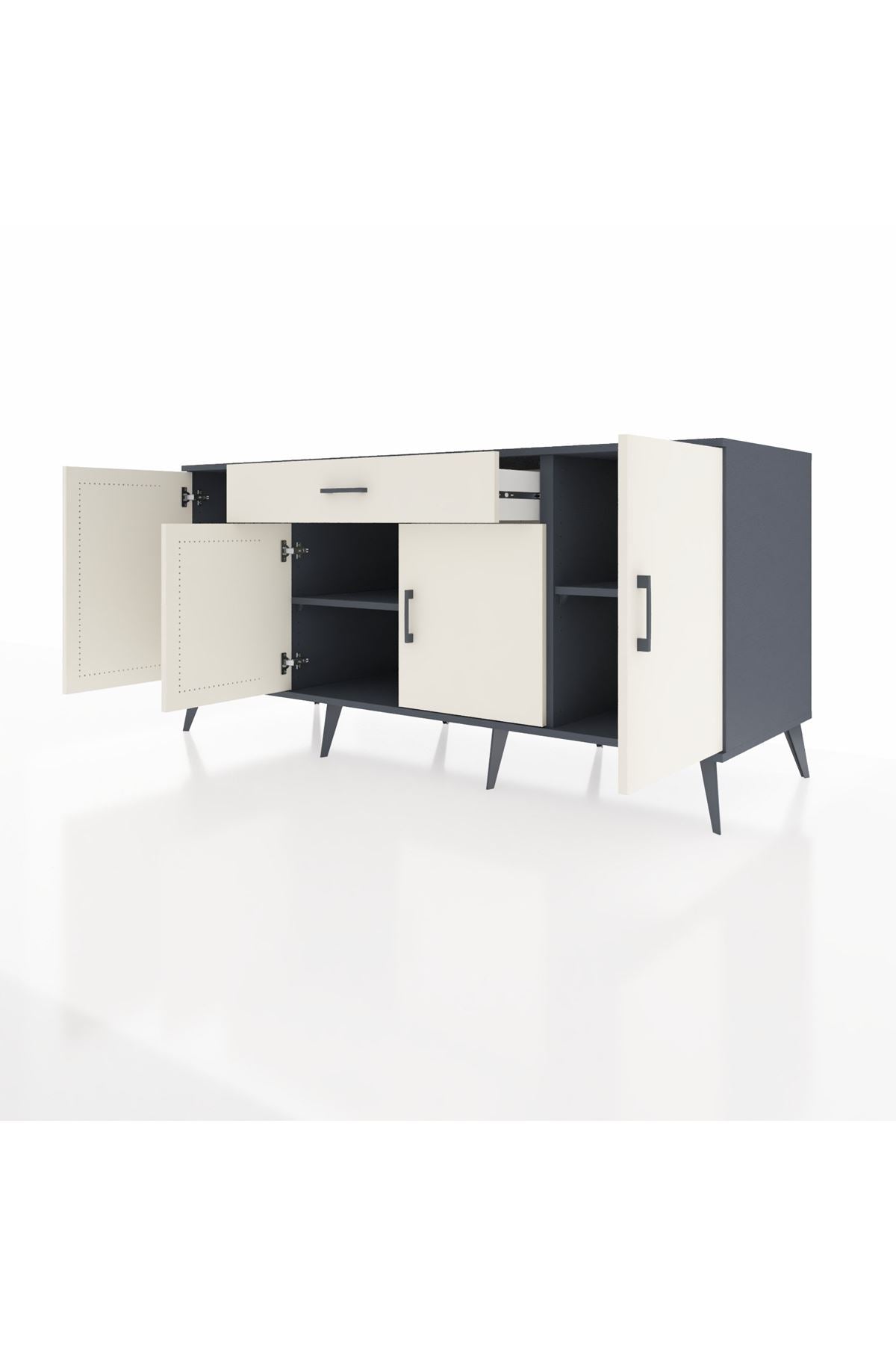 Kronos Konsol 3 Raflı Tek Çekmeceli 4 Kapaklı 176x59x83 - S610M007V13C