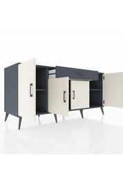 Kronos Konsol 3 Raflı Tek Çekmeceli 4 Kapaklı 176x59x83 - S610M007V14C