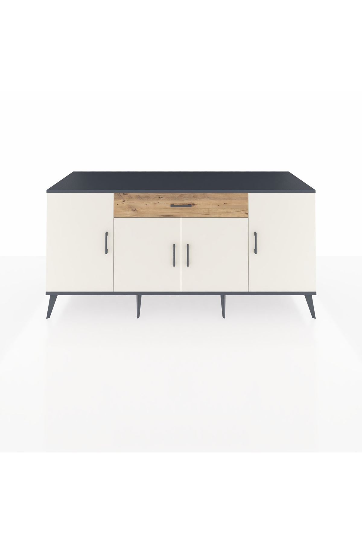 Kronos Konsol 3 Raflı Tek Çekmeceli 4 Kapaklı 176x59x83 - S610M007V15C