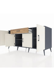 Kronos Konsol 3 Raflı Tek Çekmeceli 4 Kapaklı 176x59x83 - S610M007V15C