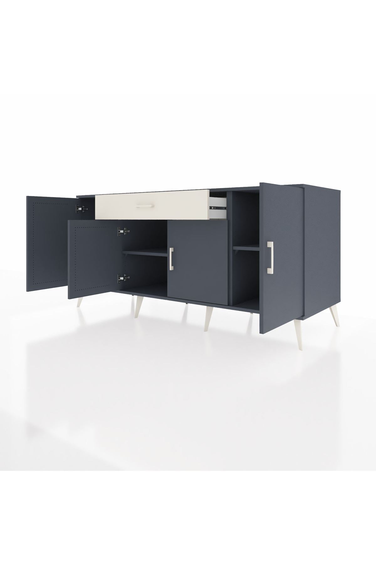 Kronos Konsol 3 Raflı Tek Çekmeceli 4 Kapaklı 176x59x83 - S610M007V16C
