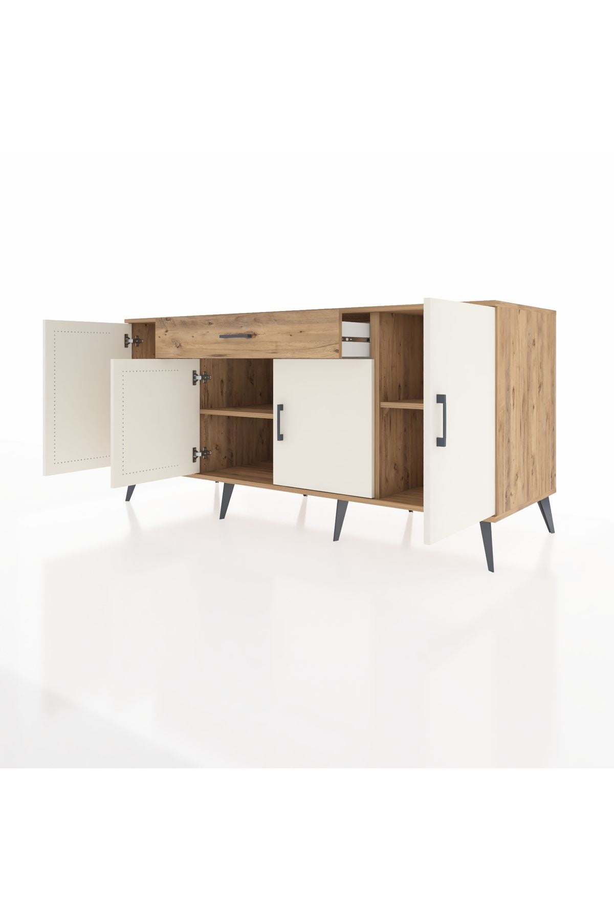 Kronos Konsol 3 Raflı Tek Çekmeceli 4 Kapaklı 176x59x83 - S610M007V24C