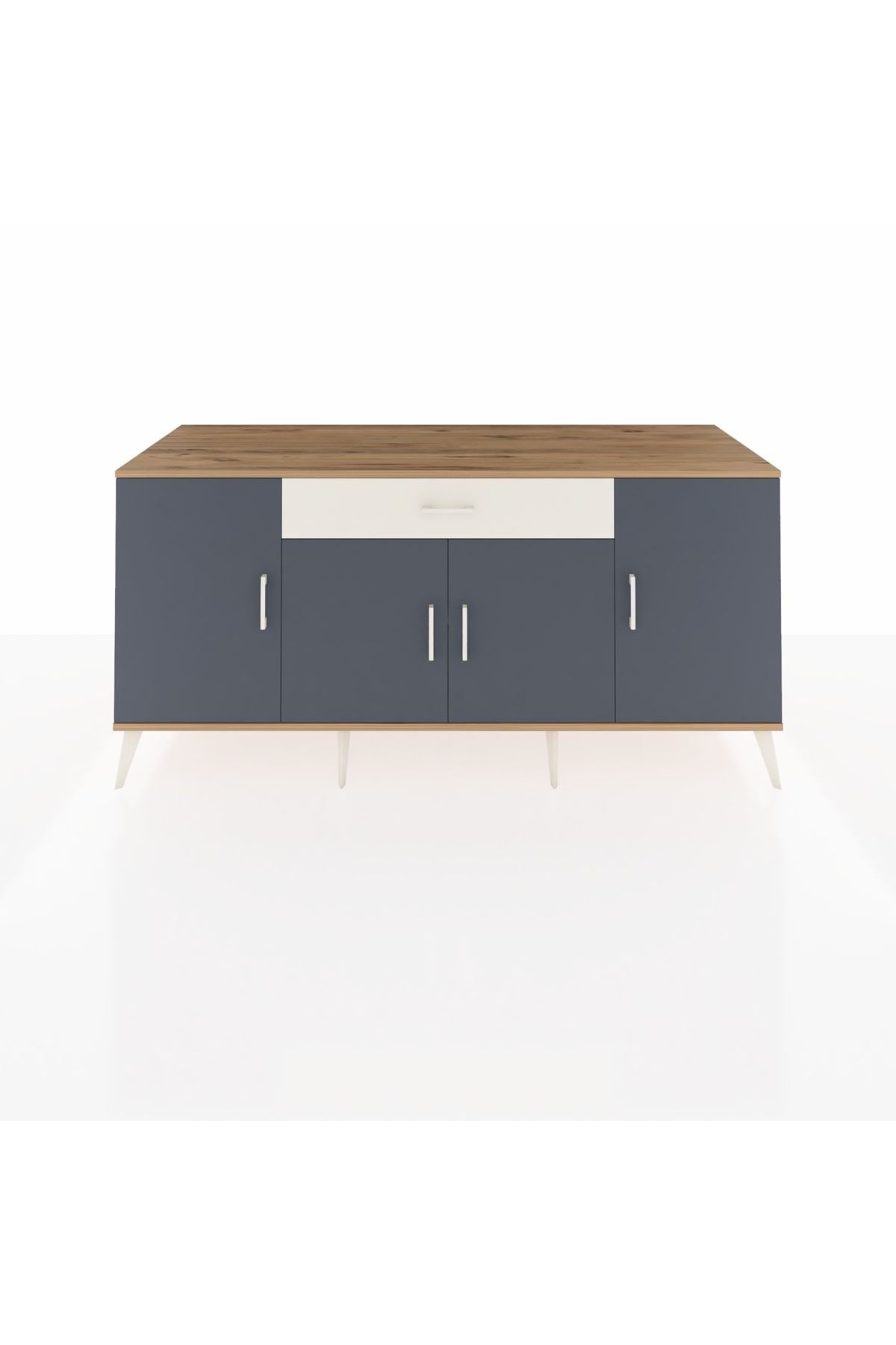 Kronos Konsol 3 Raflı Tek Çekmeceli 4 Kapaklı 176x59x83 - S610M007V25C