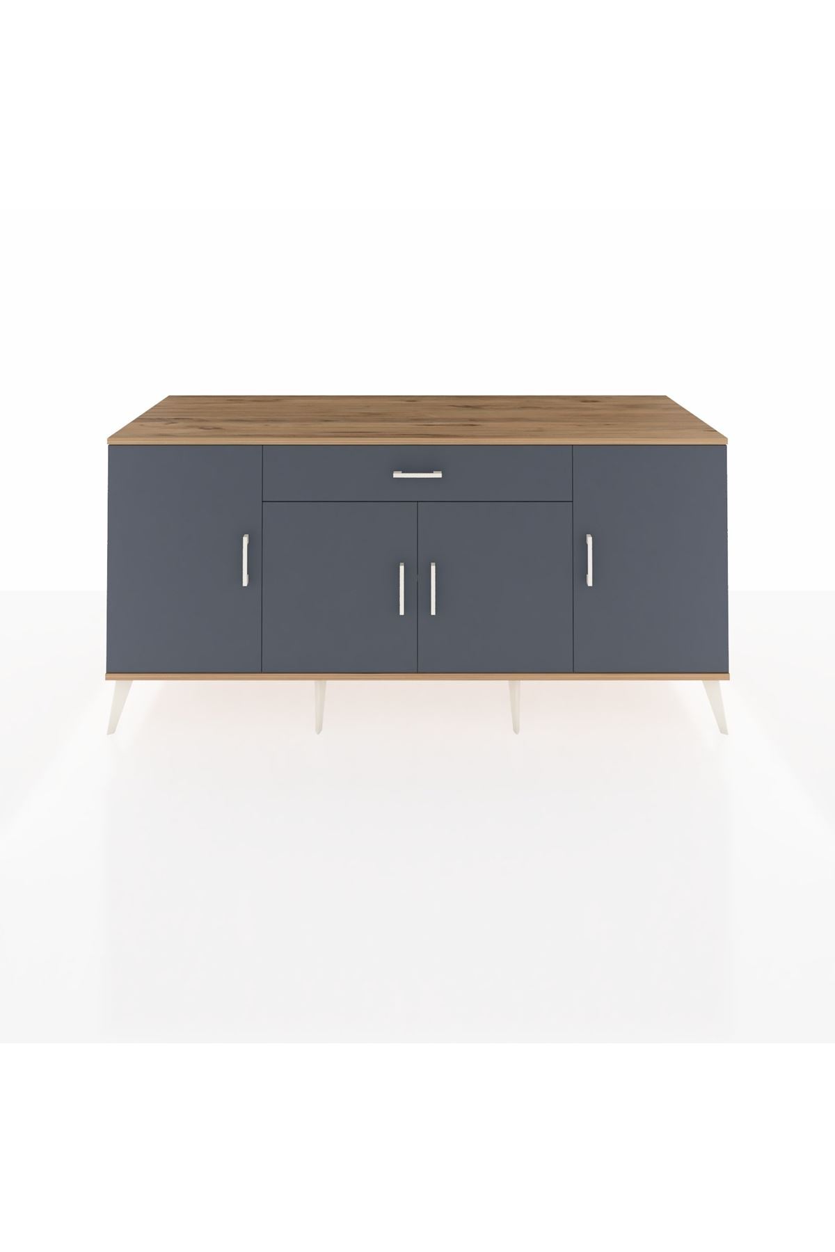 Kronos Konsol 3 Raflı Tek Çekmeceli 4 Kapaklı 176x59x83 - S610M007V26C
