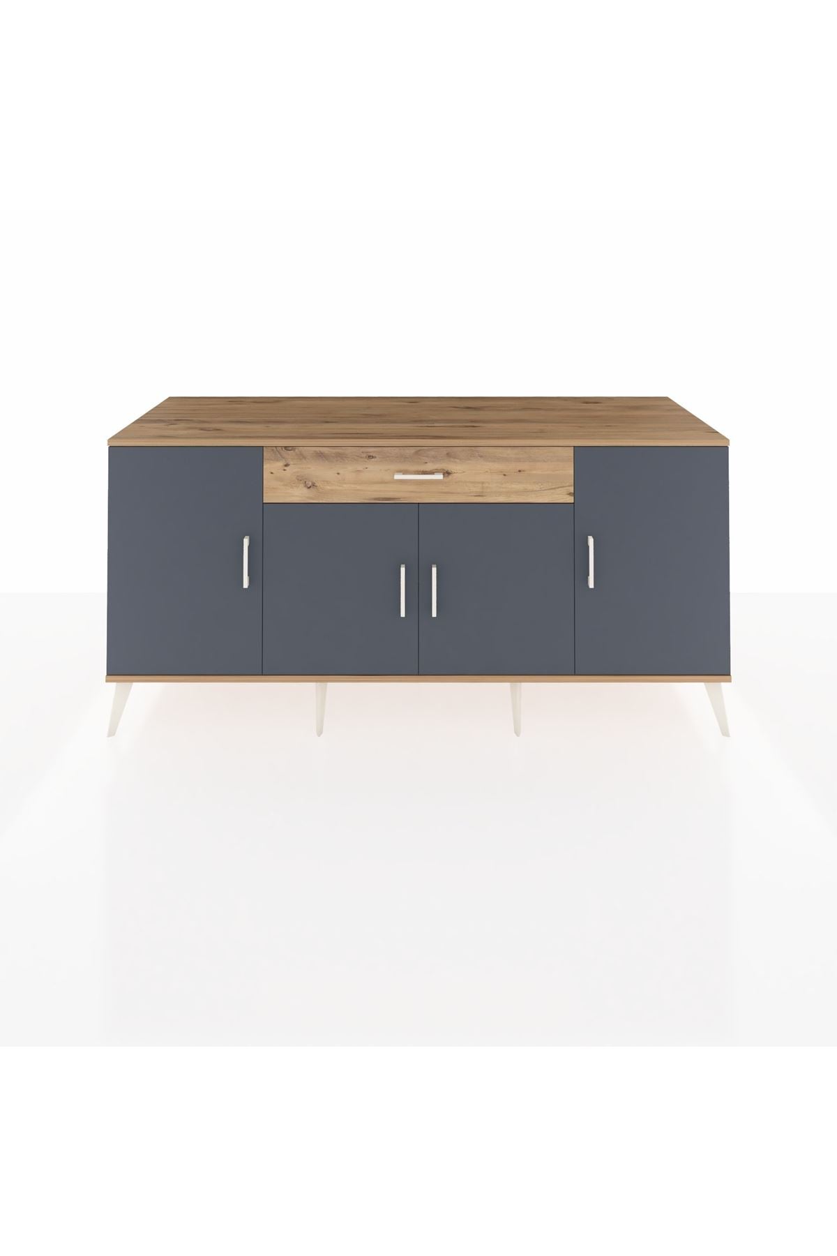 Kronos Konsol 3 Raflı Tek Çekmeceli 4 Kapaklı 176x59x83 - S610M007V27C