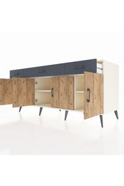 Kronos Konsol 3 Raflı 3 Çekmeceli 4 Kapaklı 176x59x83 - S610M008V02C