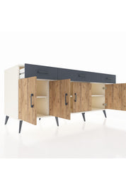 Kronos Konsol 3 Raflı 3 Çekmeceli 4 Kapaklı 176x59x83 - S610M008V02C